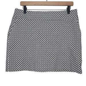 Swing Control Womens Black White Geo Print Vented Techno Golf Skort Size 14